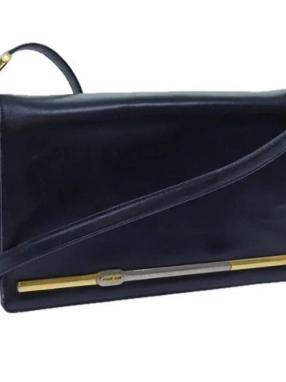 Christian Dior Shoulder Bag Leather Black Auth